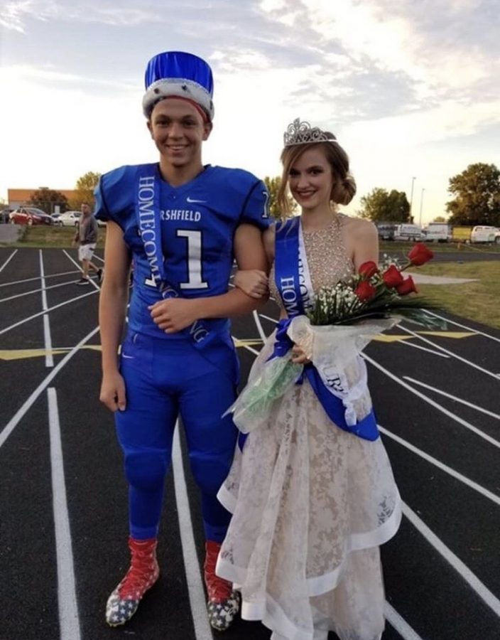 Senior Homecoming king Klayton Brooks and queen Hannah Robinson 