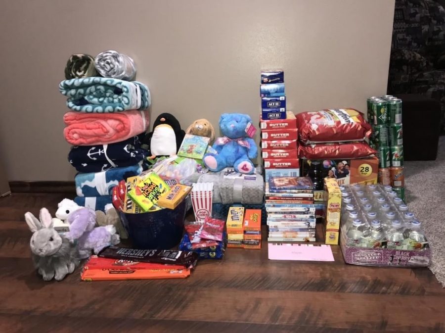A few donations that were collected from the donation drive. 